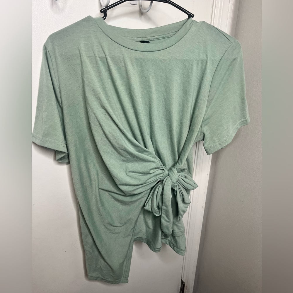 Shein Shirt with Side Knot Slit
